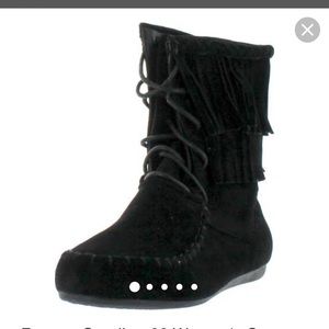 Minnetonka black booties